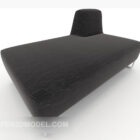 Black sofa stool 3d model