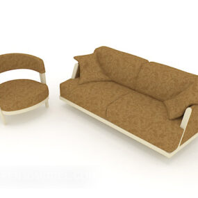 Simple Home Combination Sofa 3d model
