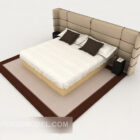 Простая домашняя кровать коричневый ковер