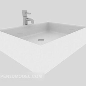 Basit Ev Lavabo Mobilyası 3D model