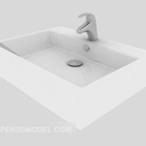 Modelo 3d de móveis de lavatório simples