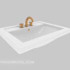 Simple home washbasin 3d model