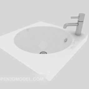 Einfache Waschbeckenmöbel V1 3D-Modell