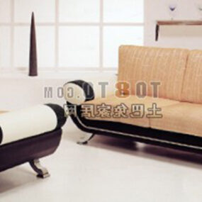Fabric Sofa Furniture Common Style 3d model