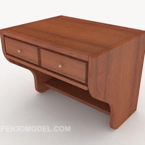 Dressing Table With Rectangular Mirror 3d model