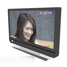 Ekran telewizora Wczesny model płaski Model 3D