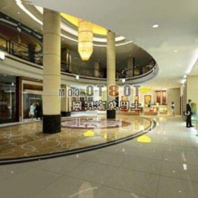 Hotel Commercial Hall Interiør 3d-model