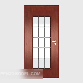 Bílé dveře dřevěný interiér 3D model