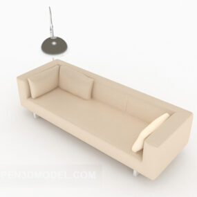 Simple Light Fabric Home Sofa 3d model