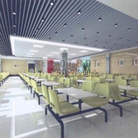 Hospital Hall Waiting Area 3d model