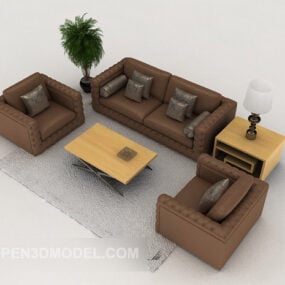 Modello 3d di mobili per divani in stile moderno