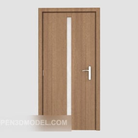 Modello 3d per porta di casa per ufficio in legno massello