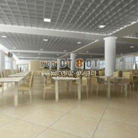 Restaurant Common Space Interior 3d model