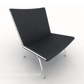 Outdoor Black Home Lounge Chair 3d-modell