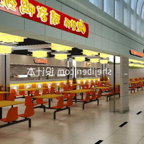 Restaurant In Supermarket 3d model