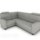 Grey Simple Multiplayer Sofa Corner