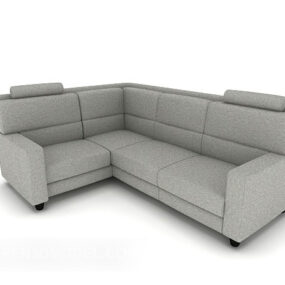 Grey Simple Multiplayer Sofa Corner 3d model