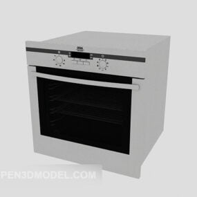Køkken Mikroovn Hvid Farve 3d model