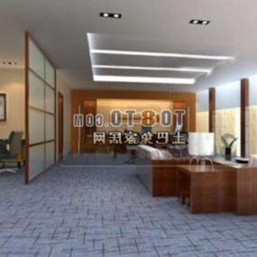 Office Space Common Design Interior 3d model