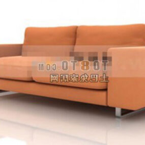 Тканина дивана оранжевого кольору 3d модель
