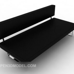 Black Simple Multiplayer Sofa 3d model