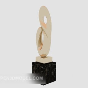 Model 3d Dekorasi Tabel Figurine Abstrak