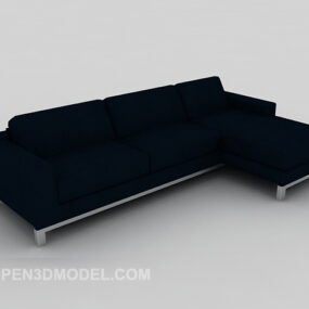 Home Multiplayer Sofa Dark Blue 3d model