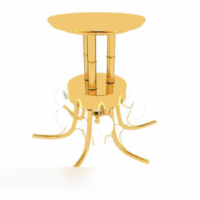 Golden Table Decor 3d model