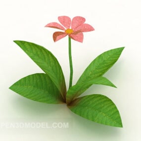 Outdoor Plant Flower Big Leaf 3d-malli