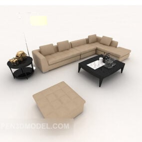 Set di divani moderni semplici modello 3d