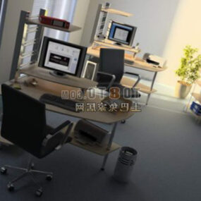 Small Office With Furniture 3d model