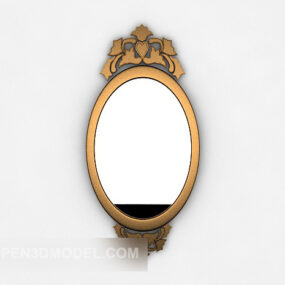 Home Mirror Golden Frame 3d-malli