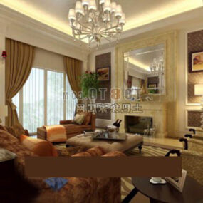 Living Room Classic Chandelier 3d model