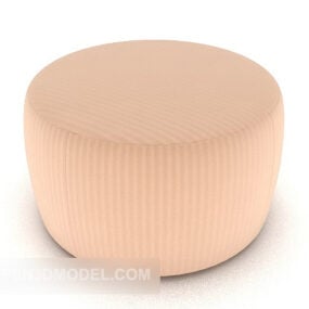 Simple Home Stool Round Shaped 3d model