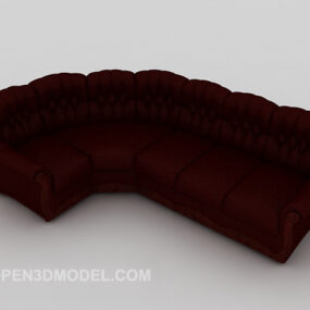 Home Red Multi-seaters Sofa 3d model