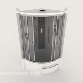 Salle de bain d'angle de la maison modèle 3D