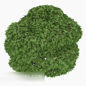 Modelo 3d de arbustos de vegetação verde