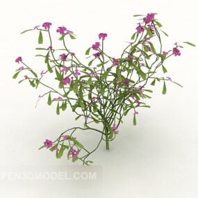 花植物の茂み3Dモデル