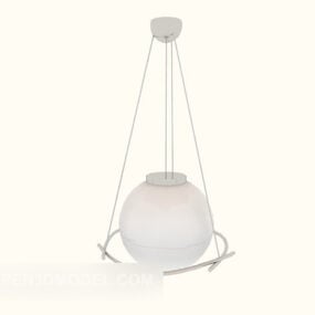 מנורת תקרה מינימליסטית כדורית דגם תלת מימד