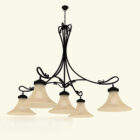 Simple home chandelier 3d model