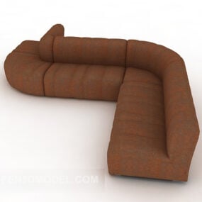 Домашній кутовий багатомісний диван 3d модель