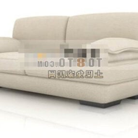 Divano beige moderno modello 3d divanetto