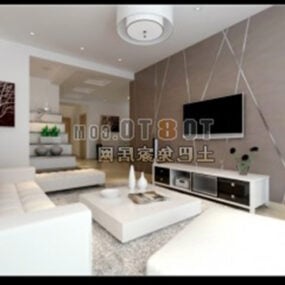 Living Room Common Design For Apartment 3d model