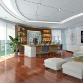 Office Modern White Ceiling Interior 3d model