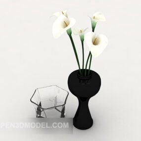 Flower On Bowl 3d model