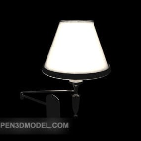 Простий домашній настінний світильник білий абажур 3d модель