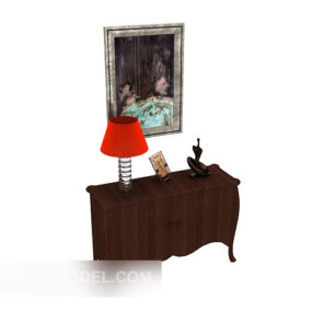 European Style Home Entrance Hall Cabinet 3d model