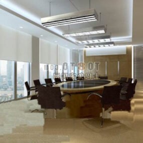 회의실 화이트 인테리어 3d 모델