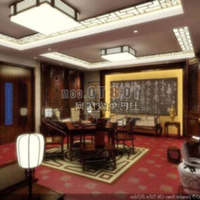 Asian Restaurant Interior 3d model