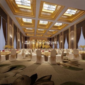 Western Hotel Restaurant 3d-modell
